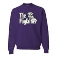 thumbnail image 1 of Wild Bobby,The Pugfather Funny Godfather Movie Logo Pug Parody, Father's Day, Unisex Crewneck Graphic Sweatshirt, Purple, Medium, 1 of 3