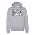 thumbnail image 1 of Wild Bobby,The Pugfather Funny Godfather Movie Logo Pug Parody, Father's Day, Unisex Graphic Hoodie Sweatshirt, Heather Grey, Medium, 1 of 3