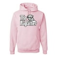thumbnail image 1 of Wild Bobby, The Pugfather Funny Godfather Movie Logo Pug Parody, Father's Day, Unisex Graphic Hoodie Sweatshirt, Light Pink, 3XL, 1 of 3