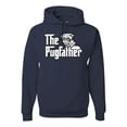 thumbnail image 1 of Wild Bobby,The Pugfather Funny Godfather Movie Logo Pug Parody, Father's Day, Unisex Graphic Hoodie Sweatshirt, Navy, 3XL, 1 of 3