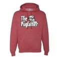 thumbnail image 1 of Wild Bobby,The Pugfather Funny Godfather Movie Logo Pug Parody, Father's Day, Unisex Graphic Hoodie Sweatshirt, Vintage Heather Red, Small, 1 of 3