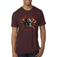 thumbnail image 1 of Wild Bobby, The Thin Red Line Spartan Helmet Patriotic Eagle Mens Premium Tri Blend Tee, Cardinal, Small, 1 of 6