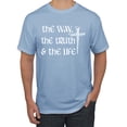 thumbnail image 1 of Wild Bobby The Way, The Truth & The Life Inspirational/Christian Men Graphic Tee, Light Blue, 3X-Large, 1 of 5