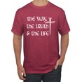 thumbnail image 1 of Wild Bobby The Way, The Truth & The Life Inspirational/Christian Men Graphic Tee, Vintage Heather Red, 5X-Large, 1 of 5