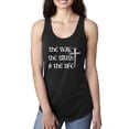 thumbnail image 1 of Wild Bobby The Way, The Truth & The Life Inspirational/Christian Women Racerback Tank Top, Black, Small, 1 of 5