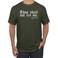 thumbnail image 1 of Wild Bobby, Thou Shall Not Try Me Mood 24:7, Inspirational/Christian, Men Graphic Tee, Military Green, Medium, 1 of 4