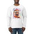 thumbnail image 1 of Wild Bobby, Tiger Growling Colorful Trippy Tie Dye Animal Lover Mens Long Sleeve Shirt, White, Medium, 1 of 3