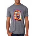 thumbnail image 1 of Wild Bobby, Tiger Growling Colorful Trippy Tie Dye Animal Lover Mens Premium Tri Blend T-Shirt, Premium Heather, Small, 1 of 3