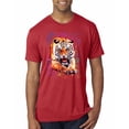 thumbnail image 1 of Wild Bobby, Tiger Growling Colorful Trippy Tie Dye Animal Lover Mens Premium Tri Blend T-Shirt, Vintage Red, 2XL, 1 of 3
