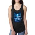 thumbnail image 1 of Wild Bobby, Tiger In The Snowy Night Animal Lover Ladies Racerback Tank Top, Black, Small, 1 of 3