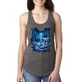 thumbnail image 1 of Wild Bobby, Tiger In The Snowy Night Animal Lover Ladies Racerback Tank Top, Dark Grey, X-Large, 1 of 3