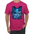 thumbnail image 1 of Wild Bobby, Tiger In The Snowy Night Animal Lover Men's Graphic T-Shirt, Fuschia, 4XL, 1 of 3