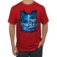 thumbnail image 1 of Wild Bobby, Tiger In The Snowy Night Animal Lover Men's Graphic T-Shirt, Red, 4XL, 1 of 3