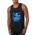 thumbnail image 1 of Wild Bobby, Tiger In The Snowy Night Animal Lover Mens Graphic Tank Top, Black, Large, 1 of 3
