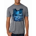thumbnail image 1 of Wild Bobby, Tiger In The Snowy Night Animal Lover Mens Premium Tri Blend T-Shirt, Premium Heather, Large, 1 of 3