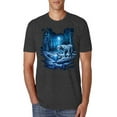 thumbnail image 1 of Wild Bobby, Tiger In The Snowy Night Animal Lover Mens Premium Tri Blend T-Shirt, Vintage Black, X-Large, 1 of 3