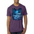 thumbnail image 1 of Wild Bobby, Tiger In The Snowy Night Animal Lover Mens Premium Tri Blend T-Shirt, Vintage Purple, Small, 1 of 3