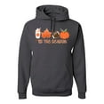 thumbnail image 1 of Wild Bobby Tis' The Season Pumpkin Spice Leaves Football Pumpkins Stars Halloween Unisex Hoodie Sweatshirt, Charcoal, XX-Large, 1 of 6