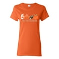 thumbnail image 1 of Wild Bobby Tis' The Season Pumpkin Spice Leaves Football Pumpkins Stars Halloween Women Graphic Tee, Orange, XX-Large, 1 of 6