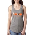 thumbnail image 1 of Wild Bobby Tis' The Season Pumpkin Spice Leaves Football Pumpkins Stars Halloween Women Racerback Tank Top, Heather Grey, X-Large, 1 of 6