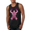 thumbnail image 1 of Wild Bobby Tough Guys Wear Pink Boxer Breast Cancer Awareness Men Tank Top, Black, Medium, 1 of 6