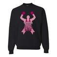 thumbnail image 1 of Wild Bobby Tough Guys Wear Pink Boxer Breast Cancer Awareness Unisex Crewneck Sweatshirt, Black, Small, 1 of 6