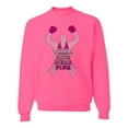 thumbnail image 1 of Wild Bobby Tough Guys Wear Pink Boxer Breast Cancer Awareness Unisex Crewneck Sweatshirt, Neon Pink, Large, 1 of 6
