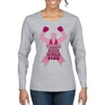 thumbnail image 1 of Wild Bobby Tough Guys Wear Pink Boxer Breast Cancer Awareness Women Graphic Long Sleeve Tee, Heather Grey, Large, 1 of 6