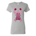 thumbnail image 1 of Wild Bobby Tough Guys Wear Pink Boxer Breast Cancer Awareness Women Graphic Tee, Heather Grey, Small, 1 of 6