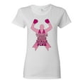 thumbnail image 1 of Wild Bobby Tough Guys Wear Pink Boxer Breast Cancer Awareness Women Graphic Tee, White, X-Large, 1 of 6