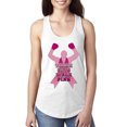 thumbnail image 1 of Wild Bobby Tough Guys Wear Pink Boxer Breast Cancer Awareness Women Racerback Tank Top, White, Medium, 1 of 6