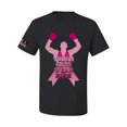 thumbnail image 1 of Wild Bobby Tough Guys Wear Pink Boxer US Flag Breast Cancer Awareness Men Tee, Black, Small, 1 of 5