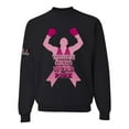 thumbnail image 1 of Wild Bobby Tough Guys Wear Pink Boxer US Flag Breast Cancer Awareness Unisex Crewneck Sweatshirt, Black, Small, 1 of 5