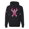 thumbnail image 1 of Wild Bobby Tough Guys Wear Pink Boxer US Flag Breast Cancer Awareness Unisex Hoodie Sweatshirt, Black, Small, 1 of 5