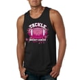 thumbnail image 1 of Wild Bobby Tougher Than Cancer Football Paint Splatters Breast Cancer Awareness Men Tank Top, Black, Large, 1 of 6