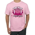 thumbnail image 1 of Wild Bobby Tougher Than Cancer Football Paint Splatters Breast Cancer Awareness Men Tee, Light Pink, X-Large, 1 of 6