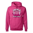 thumbnail image 1 of Wild Bobby Tougher Than Cancer Football Paint Splatters Breast Cancer Awareness Unisex Hoodie Sweatshirt, Fuschia, 3X-Large, 1 of 6