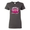 thumbnail image 1 of Wild Bobby Tougher Than Cancer Football Paint Splatters Breast Cancer Awareness Women Graphic Tee, Charcoal, XX-Large, 1 of 6