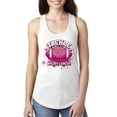 thumbnail image 1 of Wild Bobby Tougher Than Cancer Football Paint Splatters Breast Cancer Awareness Women Racerback Tank Top, White, Large, 1 of 6