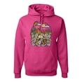 thumbnail image 1 of Wild Bobby Trendy Landscape With Daisies Cactus Monarch Butterfly Nature Lover Unisex Hoodie Sweatshirt, Fuschia, X-Large, 1 of 6
