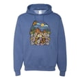 thumbnail image 1 of Wild Bobby Trendy Landscape With Daisies Cactus Monarch Butterfly Nature Lover Unisex Hoodie Sweatshirt, Vintage Heather Blue, Medium, 1 of 6