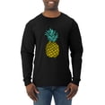 thumbnail image 1 of Wild Bobby, Trendy Tropical Pineapple, Fashion, Men Long Sleeve Shirt, Black, Small, 1 of 4