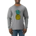 thumbnail image 1 of Wild Bobby, Trendy Tropical Pineapple, Fashion, Men Long Sleeve Shirt, Heather Grey, X-Large, 1 of 4