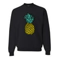 thumbnail image 1 of Wild Bobby, Trendy Tropical Pineapple, Fashion, Unisex Crewneck Graphic Sweatshirt, Black, Small, 1 of 4