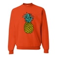 thumbnail image 1 of Wild Bobby, Trendy Tropical Pineapple, Fashion, Unisex Crewneck Graphic Sweatshirt, Orange, Small, 1 of 4