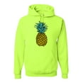 thumbnail image 1 of Wild Bobby, Trendy Tropical Pineapple, Fashion, Unisex Graphic Hoodie Sweatshirt, Safety Green, Large, 1 of 4