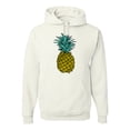 thumbnail image 1 of Wild Bobby, Trendy Tropical Pineapple, Fashion, Unisex Graphic Hoodie Sweatshirt, White, Small, 1 of 4