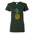 thumbnail image 1 of Wild Bobby, Trendy Tropical Pineapple, Fashion, Women Graphic Tee, Forest Green, Small, 1 of 4