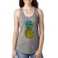 thumbnail image 1 of Wild Bobby, Trendy Tropical Pineapple, Fashion, Women Racerback Tank Top, Heather Grey, Large, 1 of 4