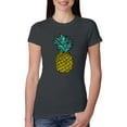 thumbnail image 1 of Wild Bobby, Trendy Tropical Pineapple, Fashion, Women Slim Fit Junior Tee, Dark Grey, Large, 1 of 4